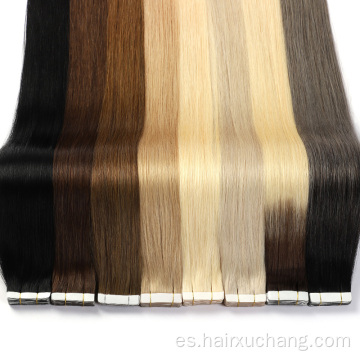 Cinta al por mayor cabello cinta de inyección doble dibujada en extensiones de cabello vendedores rizados 13a extensiones de cinta cabello humano